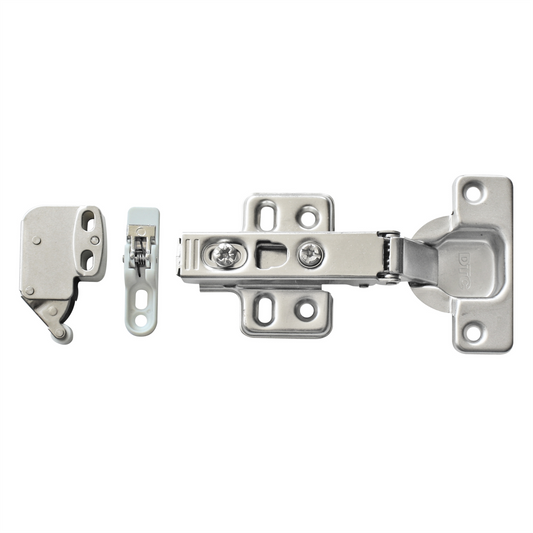 Kaboodle Push To Open Door Hinge - 1 Pair - Nickel Plated - Durable