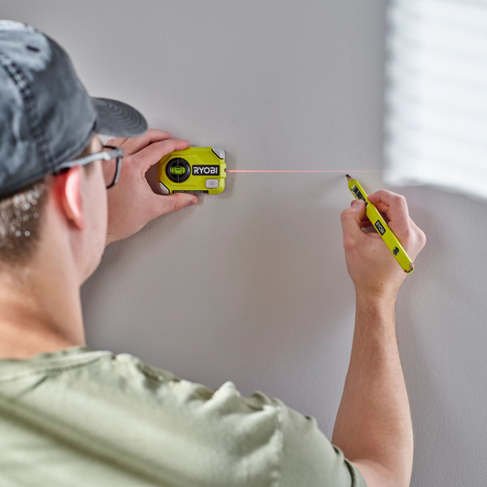Ryobi Pocket Laser Level - Compact 4m Red Laser Line - Includes 2 AAA Batteries – view 2 - Auzzistore