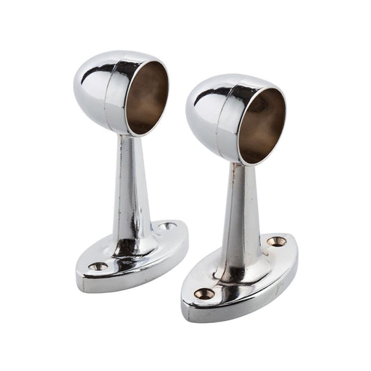 Sandleford Chrome Pillar End 19mm 2 Pack Zinc Alloy Easy Install - Auzzistore