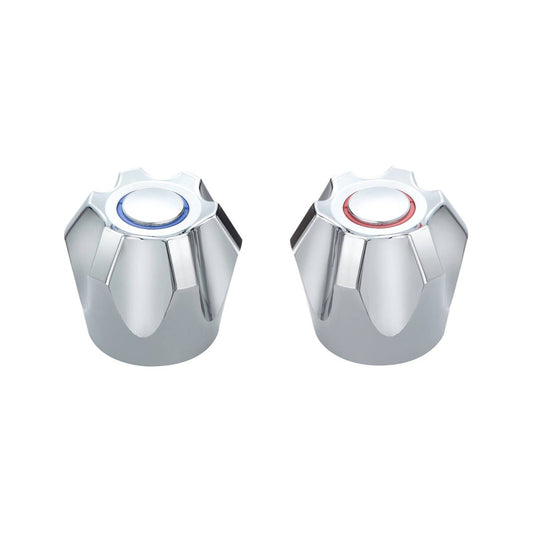 Shaw Mason Chrome PVC Six Point Tap Handles Pair - Durable - Easy Grip
