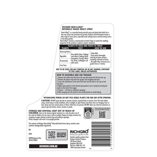 Richgro Beat a Bug Naturally Based Insect Spray 3L - Liquid - 3kg – view 2 - Auzzistore