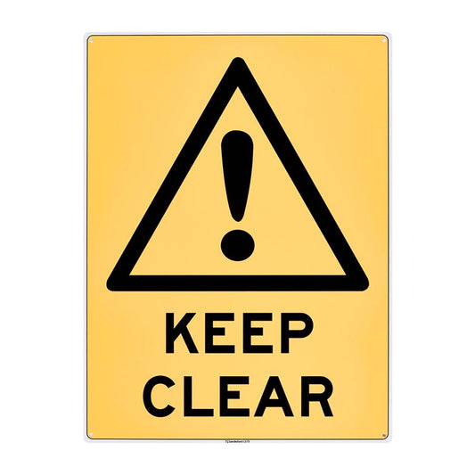 Sandleford Keep Clear Sign 450x600mm Polypropylene Durable Outdoor - Auzzistore