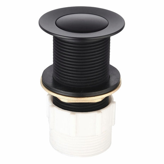 Kinetic 32mm Black Matte Pop Up Basin Waste Brass Durable Easy Drainage - Auzzistore