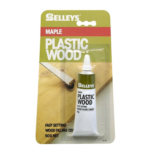 Selleys 50g Maple Plastic Wood - Fast-Setting - Solvent Based - Interior Use - Auzzistore