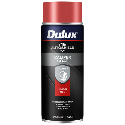 Dulux Autoshield Spray Paint - 340g Red Caliper - 250°C Resistance - 1m² Coverage - Auzzistore
