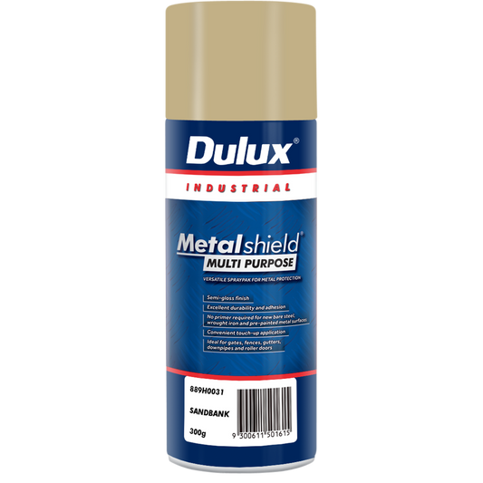 Dulux Metalshield Multipurpose Spray Paint - 300g - Sandbank - Semi Gloss - Auzzistore