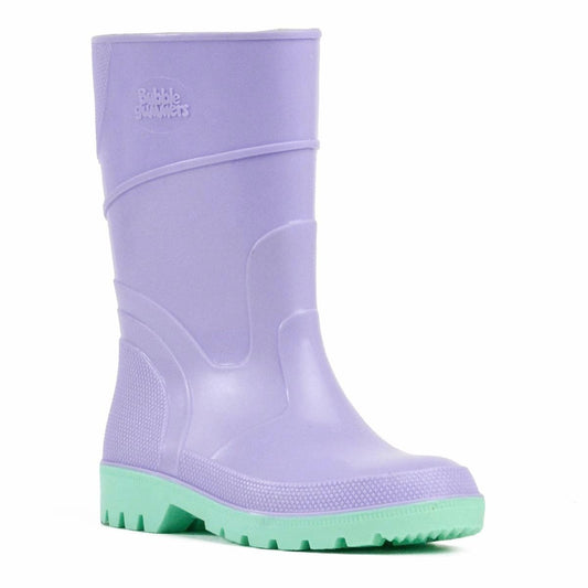 Bata Kids Gumboots Size 10 - Purple and Green - Waterproof - Lightweight