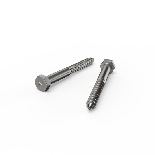 Zenith Stainless Steel 304 Hex Head Coach Screws M10 x 100mm 12 Pack – view 2 - Auzzistore