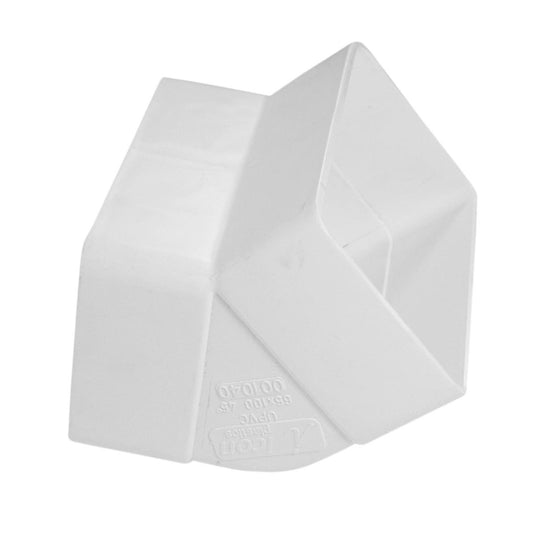 Icon Plastics PVC Downpipe 100 x 65mm 45 Socket Bend Durable Easy Install - Auzzistore