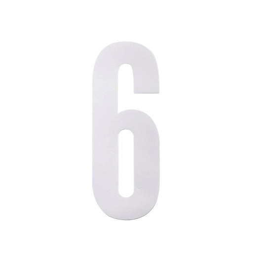 Sandleford Self Adhesive Wheelie Bin Number 6 - 175mm - White - Pack of 2