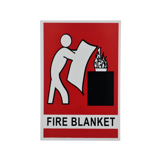 Fire Pro Fire Blanket Sign - 225mm x 150mm - Durable - Easy to Read - Auzzistore