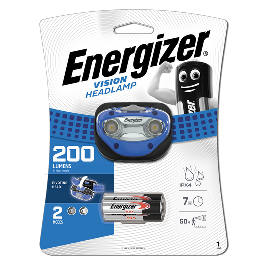 Energizer 200 Lumen Headlight Torch - 200 Lumens - Plastic - Water Resistant – view 2