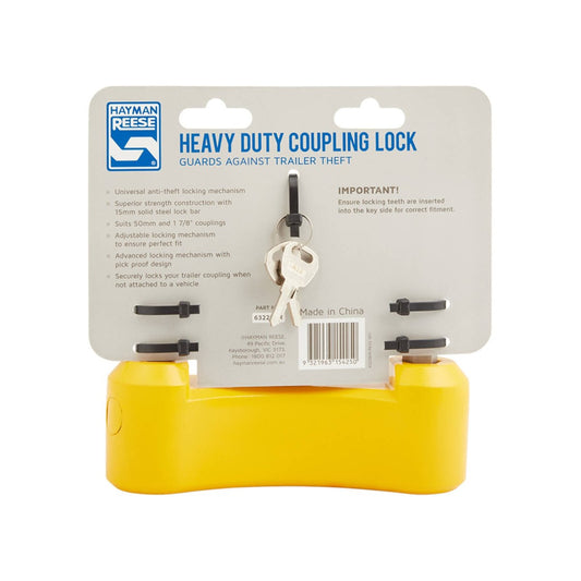 Hayman Reese Heavy Duty Coupling Lock 63228HR - 15mm Solid Steel - Blue – view 2