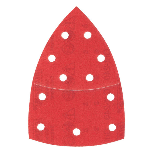 Diablo 240 Grit Abrasive Multi Sander Sheets 10 Pack - 102 x 62mm - Red – view 2 - Auzzistore