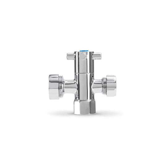 Brasshards Capstan 2 Way Under Sink Valve 20mm x 15mm - Lead Free - Matt Black – view 2 - Auzzistore
