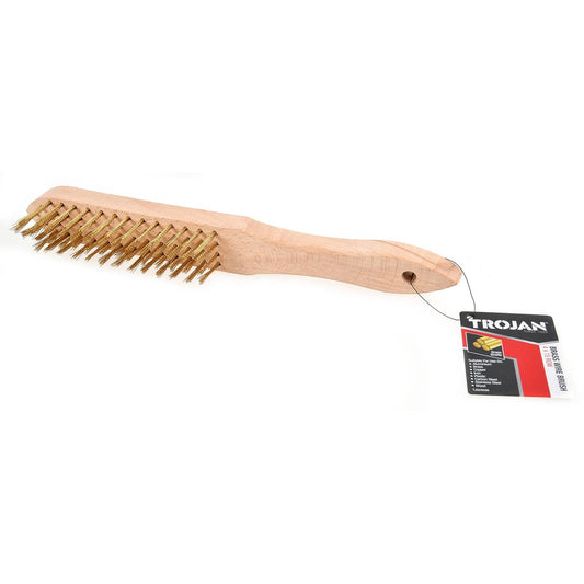 Trojan 4x15 Row Brass Wire Brush - Deburring & Rust Removal Tool - Brass – view 2 - Auzzistore