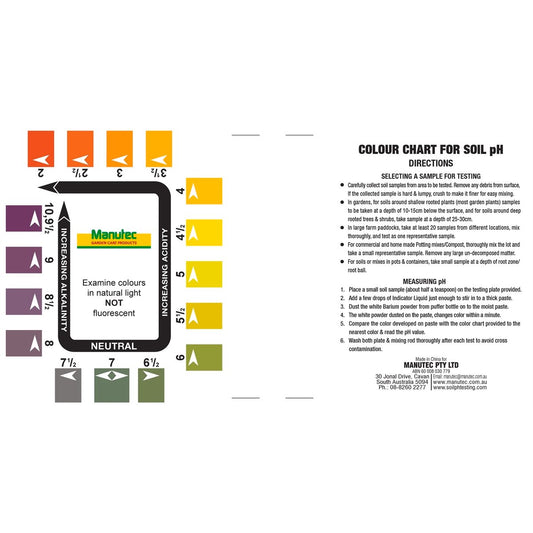 Manutec Soil pH Test Kit - 105mm - Indicator Liquid - Accurate Testing – view 2 - Auzzistore