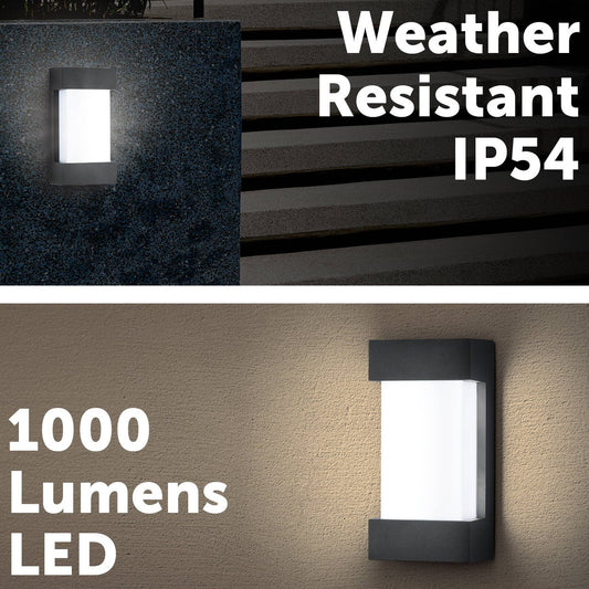 Arlec Sutton LED Bunker Light - 19W Aluminium - Weather Resistant – view 2