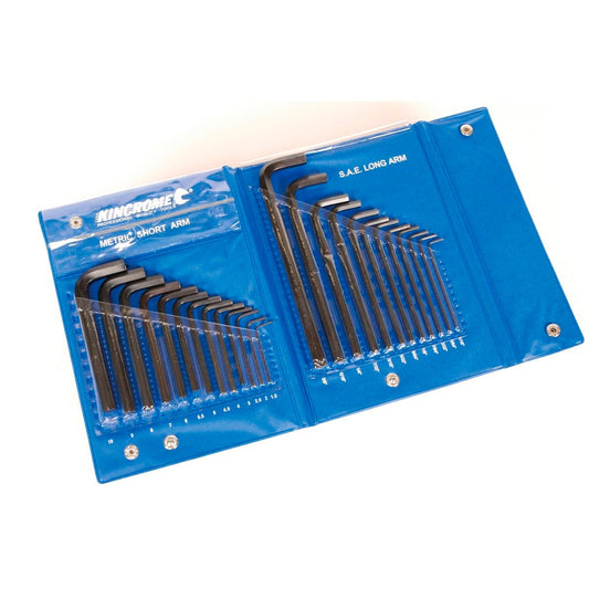 Kincrome 25 Piece Hex Key Wrench Set Chrome Vanadium Steel Vinyl Wallet