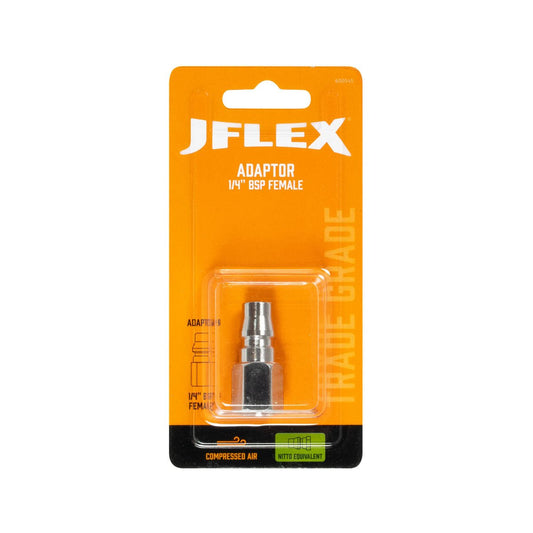 Jflex 1/4" BSP Female Adaptor - Nitto Equivalent - Steel - Leak-Free Connection – view 2 - Auzzistore