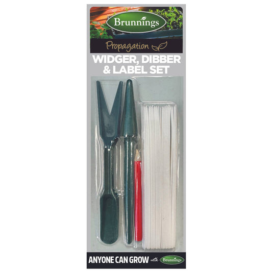 Brunnings Widger Dibber and Label Set - 25 Labels - Plastic - Value - Auzzistore
