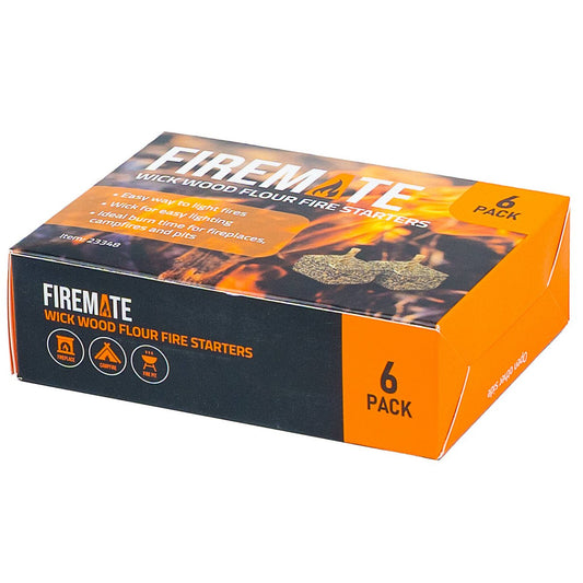 Firemate Wick Wood Flour Fire Starters - 6 Pack - Easy Lighting - Non-Toxic – view 2