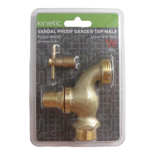 Kinetic Brass Male Vandal Proof Garden Tap - 20mm - Durable & Leak-Proof – view 2 - Auzzistore