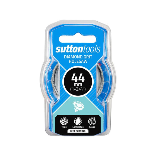 Sutton Tools 44mm Diamond Grit Holesaw - Steel - Long Life - Fast Cutting - Auzzistore
