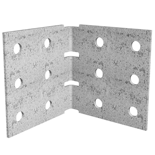 Dunnings Angle Bracket - 100mm x 100mm x 105mm - Galvanised Steel - M10 Holes - Auzzistore