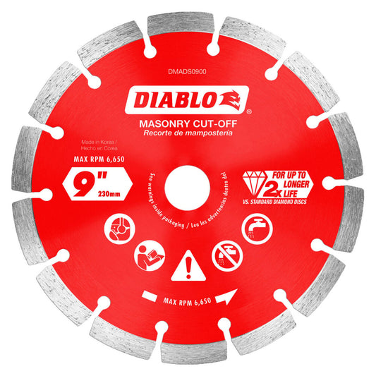 Diablo Diamond Disc 9" Diamond Segmented Cut Off - High-Performance Blade – view 2 - Auzzistore