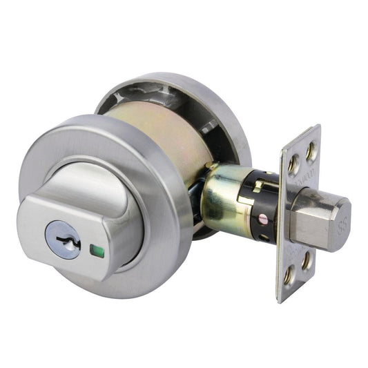 Lockwood Paradigm 005 Double Cylinder Deadbolt 63mm Stainless Steel Security - Auzzistore