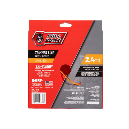 Full Boar Trimmer Line 2.4mm x 53m - Twisted Profile - Durable & Efficient – view 2 - Auzzistore