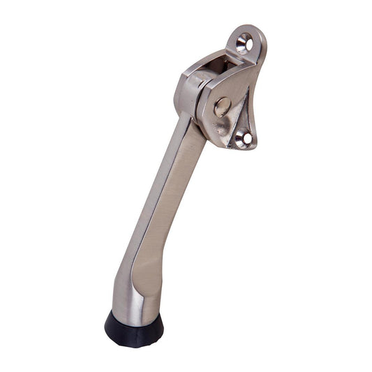 Adoored Standard Step Down Door Stop - Satin Chrome - Steel - Wall Protection - Auzzistore