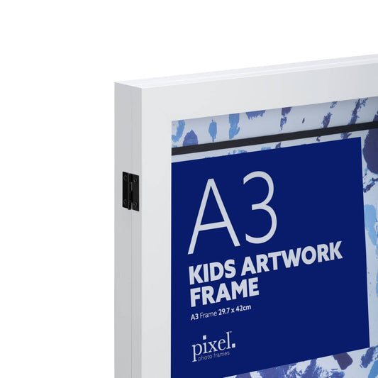 Pixel A3 DIY Craft Frame - 330 x 452mm - White - Display Kids' Artwork – view 2 - Auzzistore