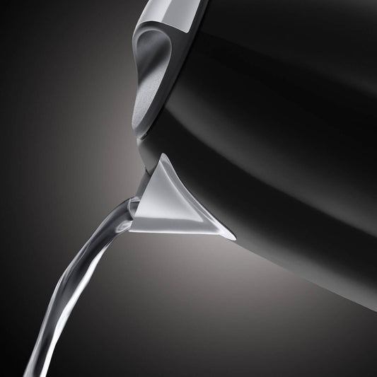 Russell Hobbs 1.7L Stainless Steel Black Kettle - 360° Base - Easy Pour – view 2