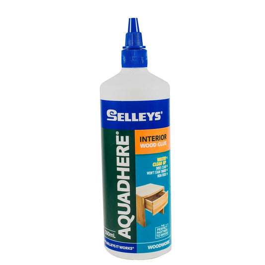 Selleys Aquadhere PVA Wood Glue 500ml Interior Adhesive Dries Clear