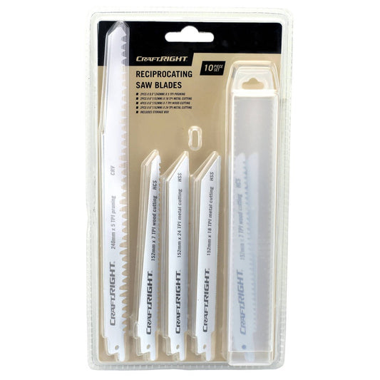 Craftright Reciprocating Saw Blades 10 Pack Manganese Steel Handy Set – view 2