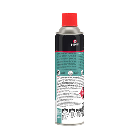 3-IN-ONE Garage Door Lubricant 300g Aerosol Quick-Drying Rust Prevention