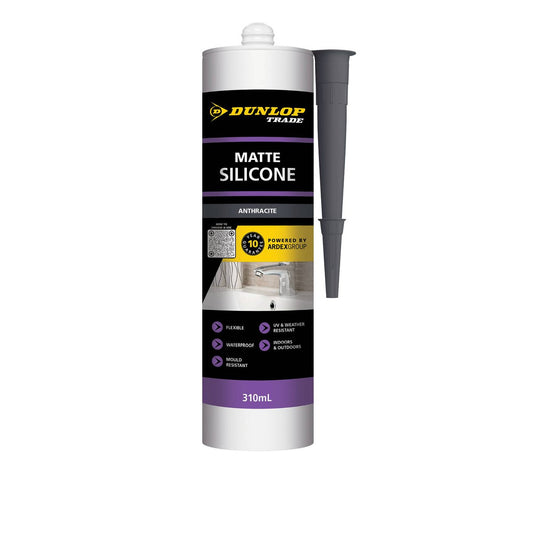 Dunlop Silicone Sealant 310ml - Matte Anthracite - Flexible & Durable