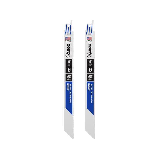 Kango 9" 14 TPI Metal Flex Reciprocating Saw Blades 2 Pack - Durable Cutting – view 2