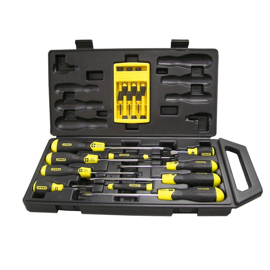 Stanley 16 Piece Screwdriver Set - Cushion Grip - Bi-Material - Durable