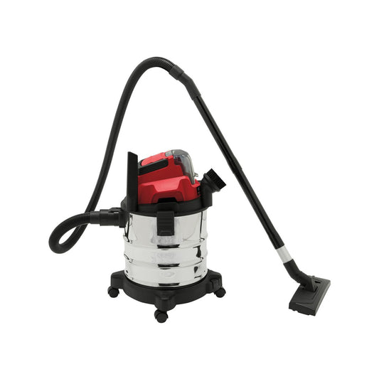 Ozito PXC 18V Wet and Dry Vacuum Cleaner 18L - Stainless Steel - Red/Silver/Black – view 2 - Auzzistore