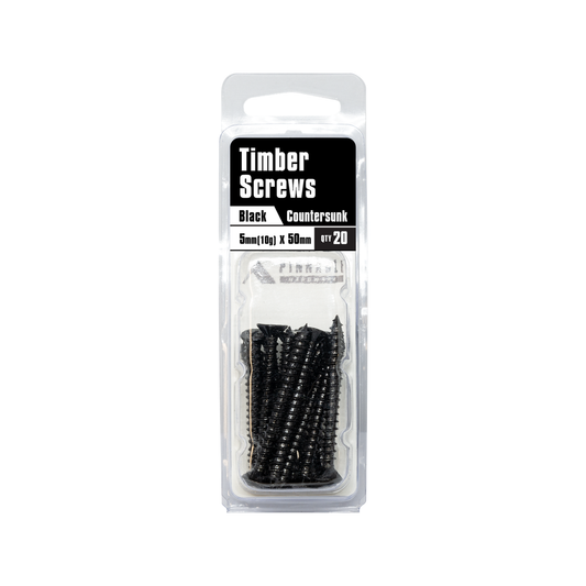 Pinnacle Black Countersunk Timber Screw 5 x 50mm Black Steel 20 Pack – view 2 - Auzzistore