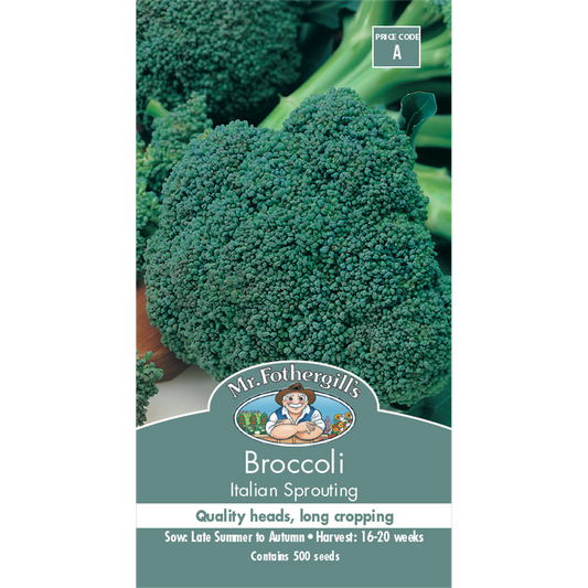 Mr Fothergill S Italian Sprouting Broccoli Seeds - 75mm Green - Vigorous Growth - Auzzistore