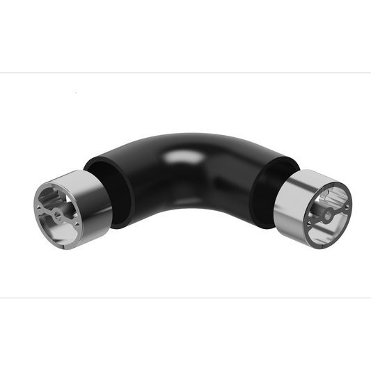 Porta Handrail - 90 Degree - 304 Stainless Steel - Matt Black Finish - Auzzistore