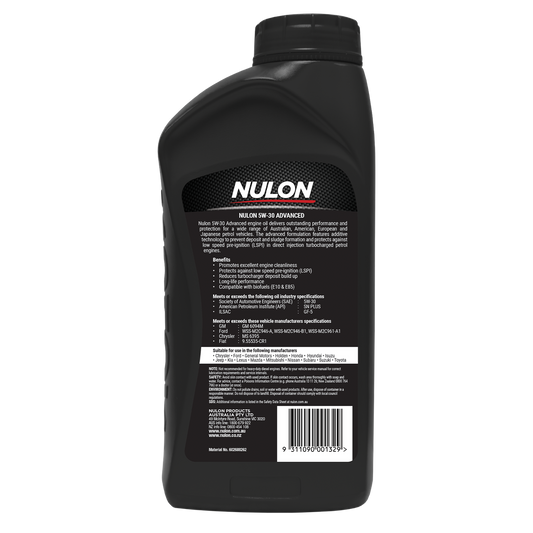 Nulon Full Synthetic 5W-30 Engine Oil 1L - Advanced Protection & Cleanliness – view 2 - Auzzistore