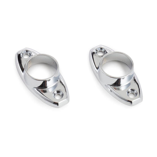 Sandleford Chrome Oval Flange 2 Pack - 19mm - Zinc Alloy - Chrome - Auzzistore