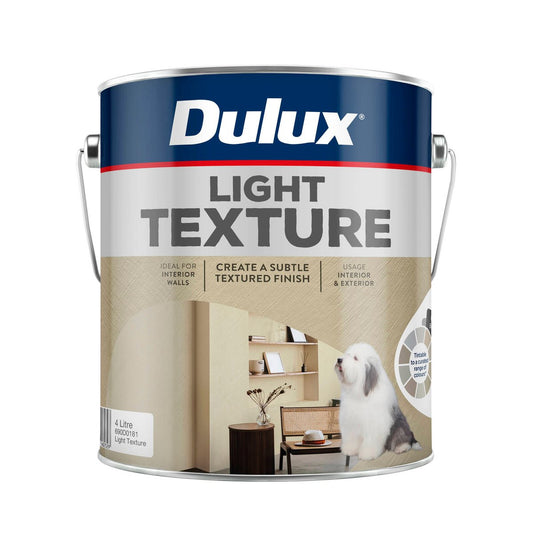 Dulux Design Light Texture Paint - 4L - 179mm x 192mm x 179mm - Low Odour - Auzzistore