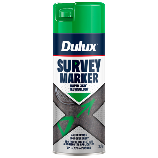 Dulux Green Spray Survey Marker - 350g Aerosol Paint - High Visibility - Auzzistore
