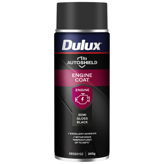 Dulux Autoshield Spray Paint - 340g - SG Black - High-Temperature Engine Coat - Auzzistore